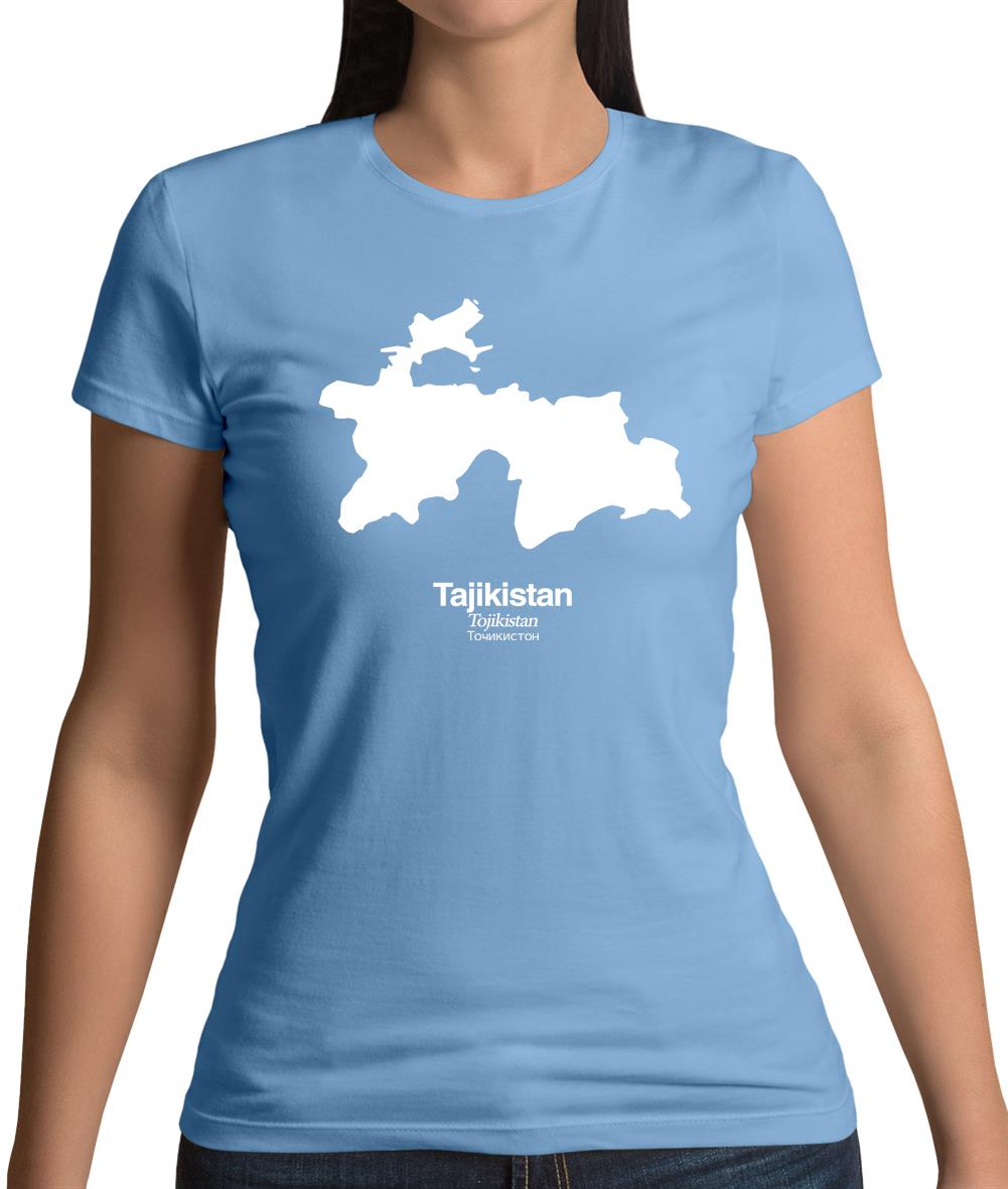 Tajikistan Silhouette Womens T-Shirt Tajikistan Silhouette Womens T-Shirt