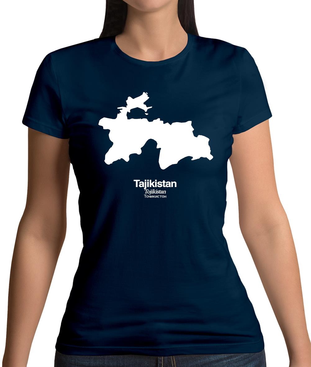 Tajikistan Silhouette Womens T-Shirt Tajikistan Silhouette Womens T-Shirt