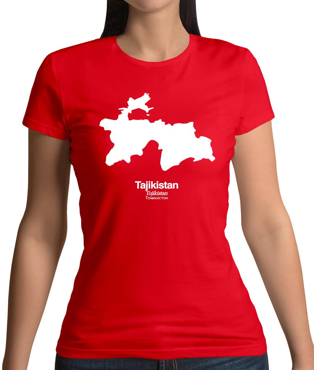 Tajikistan Silhouette Womens T-Shirt Tajikistan Silhouette Womens T-Shirt