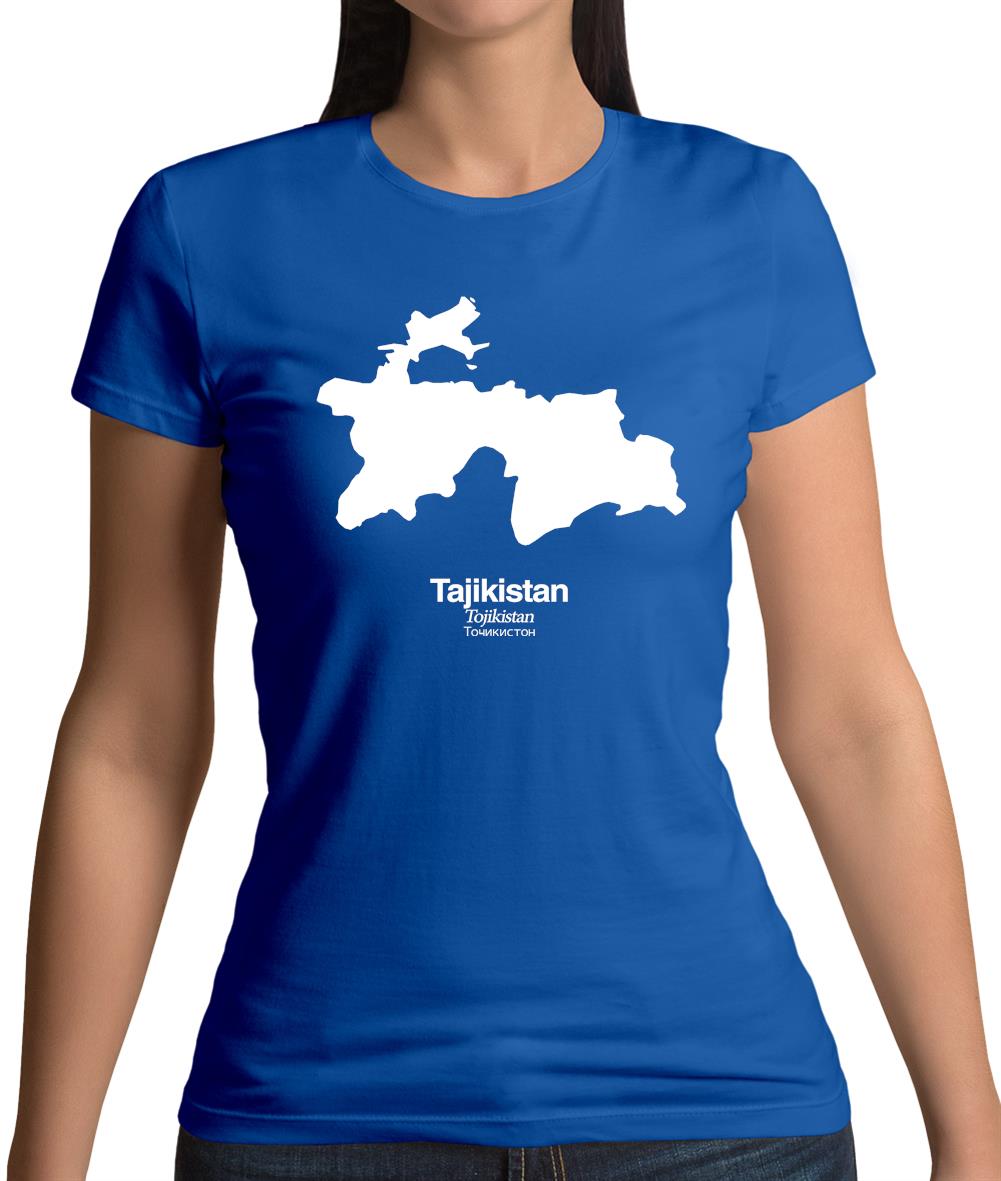Tajikistan Silhouette Womens T-Shirt Tajikistan Silhouette Womens T-Shirt