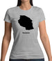 Tanzania Silhouette Womens T-Shirt Tanzania Silhouette Womens T-Shirt