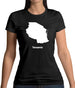 Tanzania Silhouette Womens T-Shirt Tanzania Silhouette Womens T-Shirt