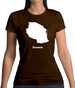 Tanzania Silhouette Womens T-Shirt Tanzania Silhouette Womens T-Shirt