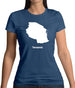 Tanzania Silhouette Womens T-Shirt Tanzania Silhouette Womens T-Shirt