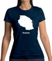 Tanzania Silhouette Womens T-Shirt Tanzania Silhouette Womens T-Shirt
