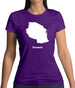 Tanzania Silhouette Womens T-Shirt Tanzania Silhouette Womens T-Shirt