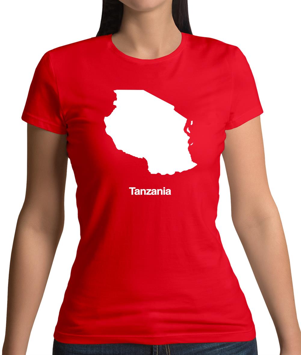 Tanzania Silhouette Womens T-Shirt Tanzania Silhouette Womens T-Shirt