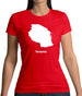 Tanzania Silhouette Womens T-Shirt Tanzania Silhouette Womens T-Shirt