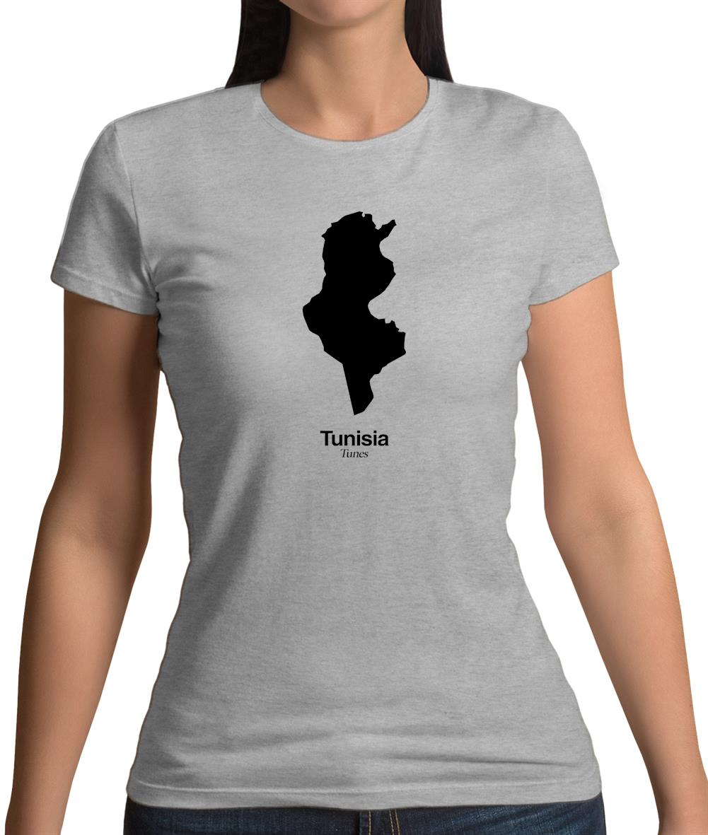 Tunisia Silhouette Womens T-Shirt Tunisia Silhouette Womens T-Shirt