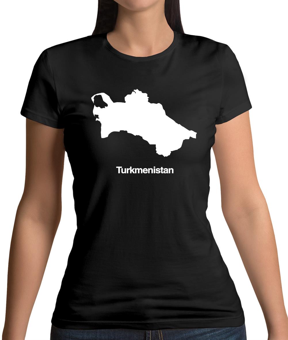 Turkmenistan Silhouette Womens T-Shirt Turkmenistan Silhouette Womens T-Shirt