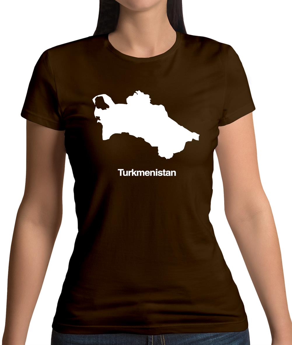 Turkmenistan Silhouette Womens T-Shirt Turkmenistan Silhouette Womens T-Shirt