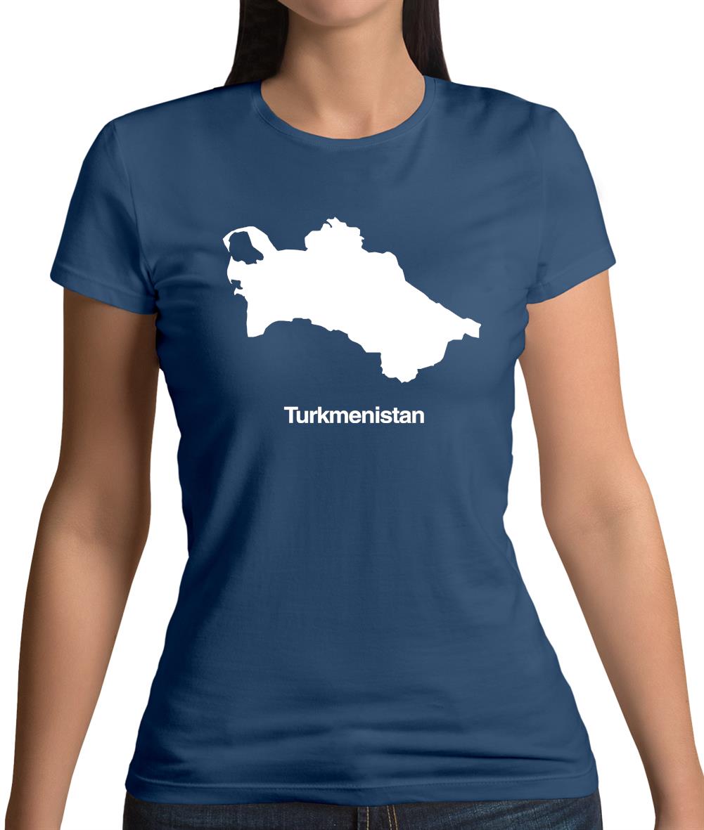 Turkmenistan Silhouette Womens T-Shirt Turkmenistan Silhouette Womens T-Shirt