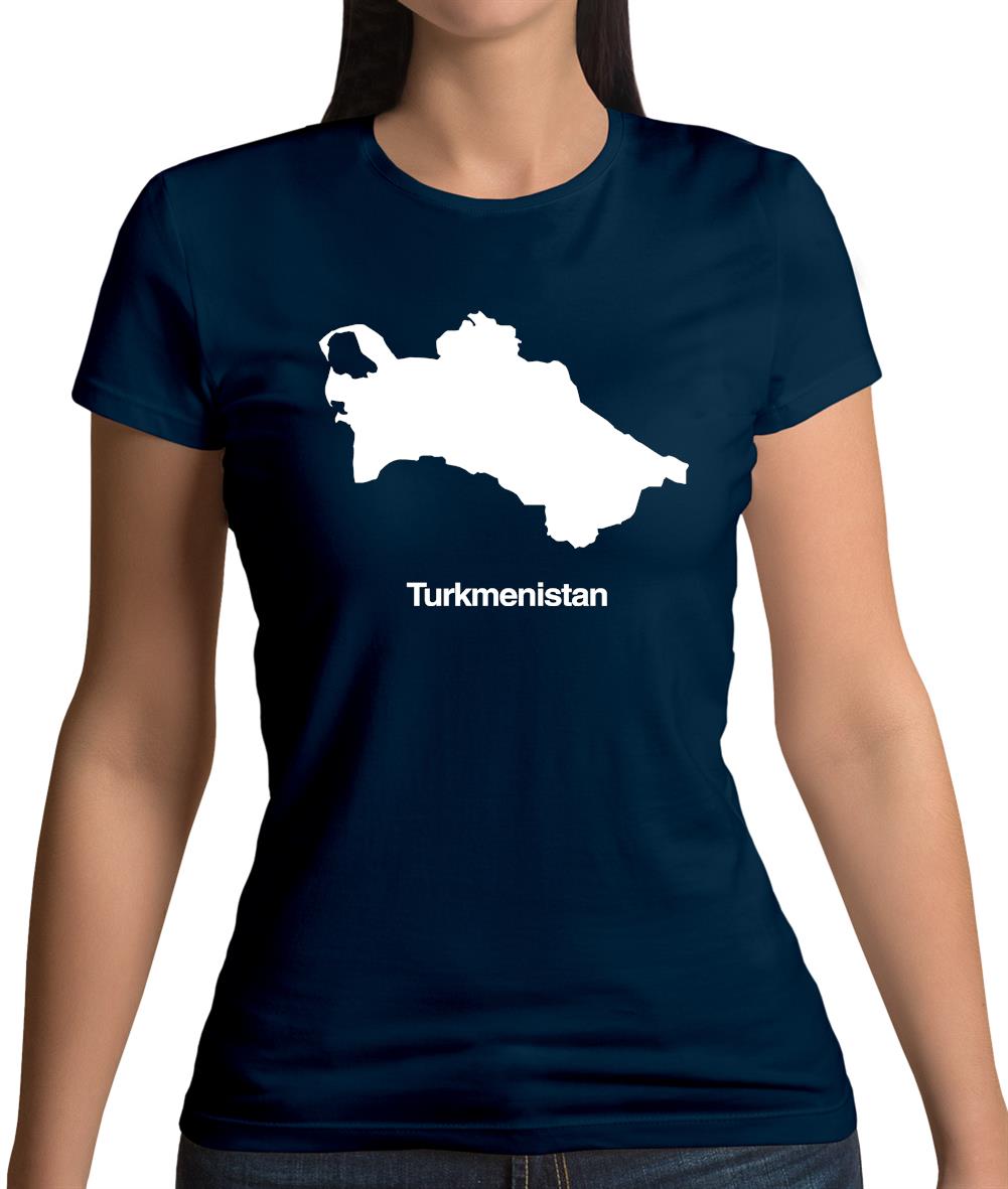 Turkmenistan Silhouette Womens T-Shirt Turkmenistan Silhouette Womens T-Shirt
