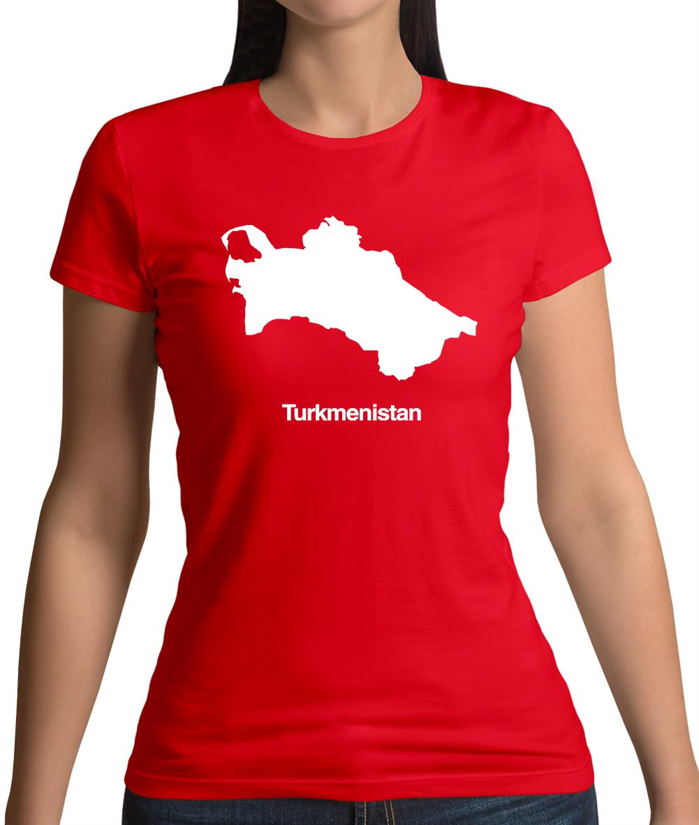 Turkmenistan Silhouette Womens T-Shirt Turkmenistan Silhouette Womens T-Shirt