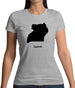 Uganda Silhouette Womens T-Shirt Uganda Silhouette Womens T-Shirt