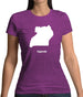 Uganda Silhouette Womens T-Shirt Uganda Silhouette Womens T-Shirt
