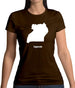 Uganda Silhouette Womens T-Shirt