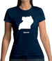 Uganda Silhouette Womens T-Shirt Uganda Silhouette Womens T-Shirt
