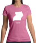 Uganda Silhouette Womens T-Shirt Uganda Silhouette Womens T-Shirt
