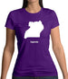 Uganda Silhouette Womens T-Shirt Uganda Silhouette Womens T-Shirt