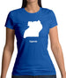 Uganda Silhouette Womens T-Shirt Uganda Silhouette Womens T-Shirt