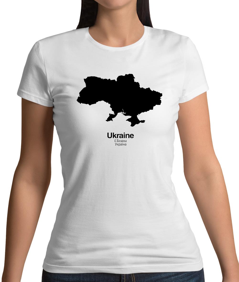 Ukraine Silhouette Womens T-Shirt Ukraine Silhouette Womens T-Shirt