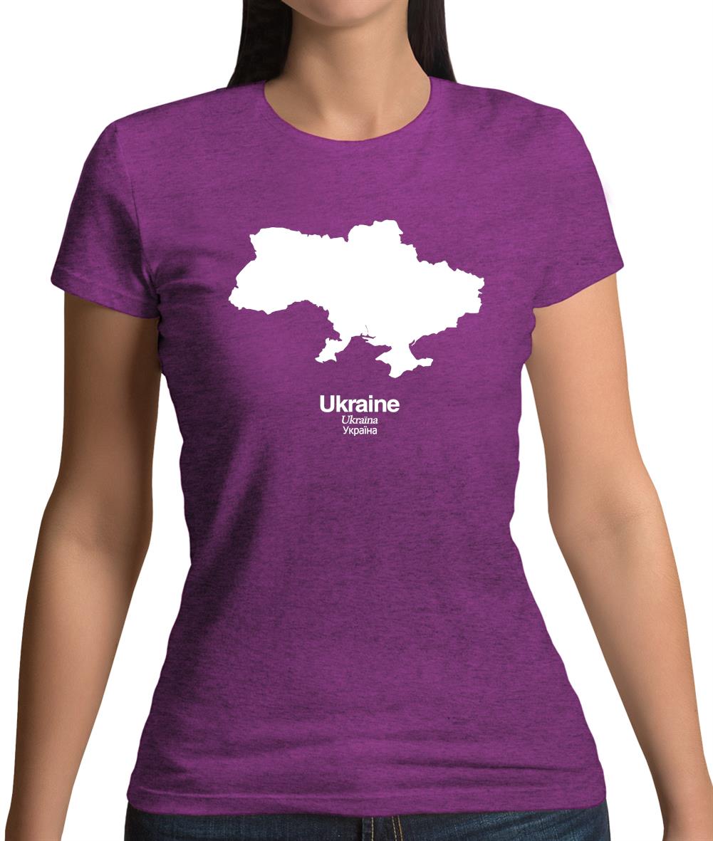 Ukraine Silhouette Womens T-Shirt Ukraine Silhouette Womens T-Shirt