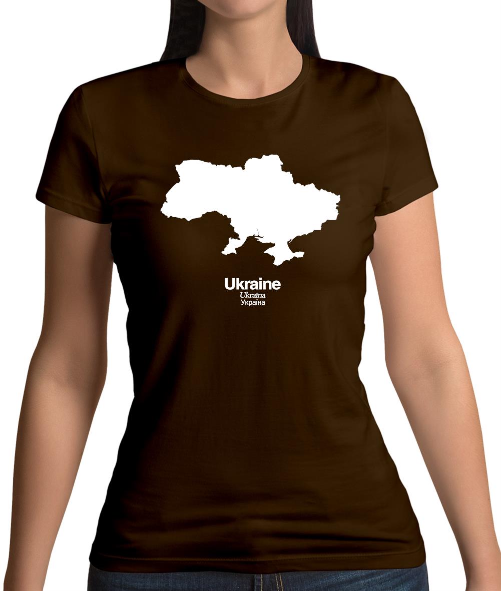 Ukraine Silhouette Womens T-Shirt Ukraine Silhouette Womens T-Shirt