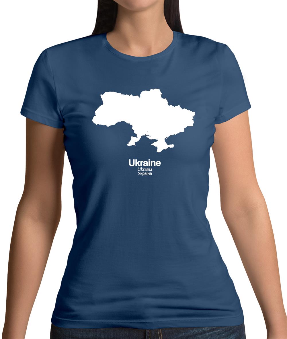 Ukraine Silhouette Womens T-Shirt Ukraine Silhouette Womens T-Shirt