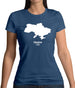 Ukraine Silhouette Womens T-Shirt Ukraine Silhouette Womens T-Shirt