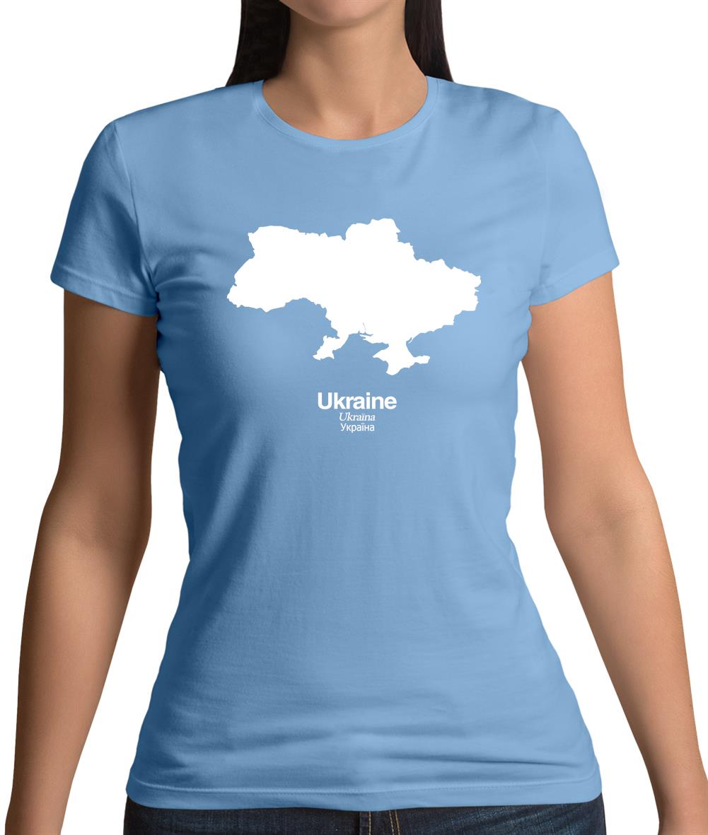 Ukraine Silhouette Womens T-Shirt Ukraine Silhouette Womens T-Shirt