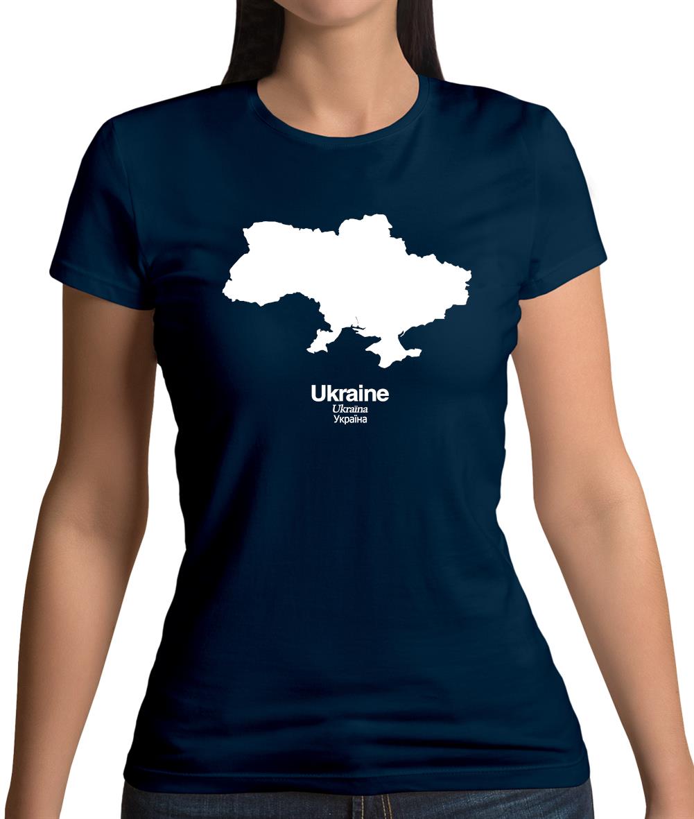Ukraine Silhouette Womens T-Shirt Ukraine Silhouette Womens T-Shirt