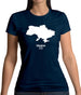 Ukraine Silhouette Womens T-Shirt Ukraine Silhouette Womens T-Shirt