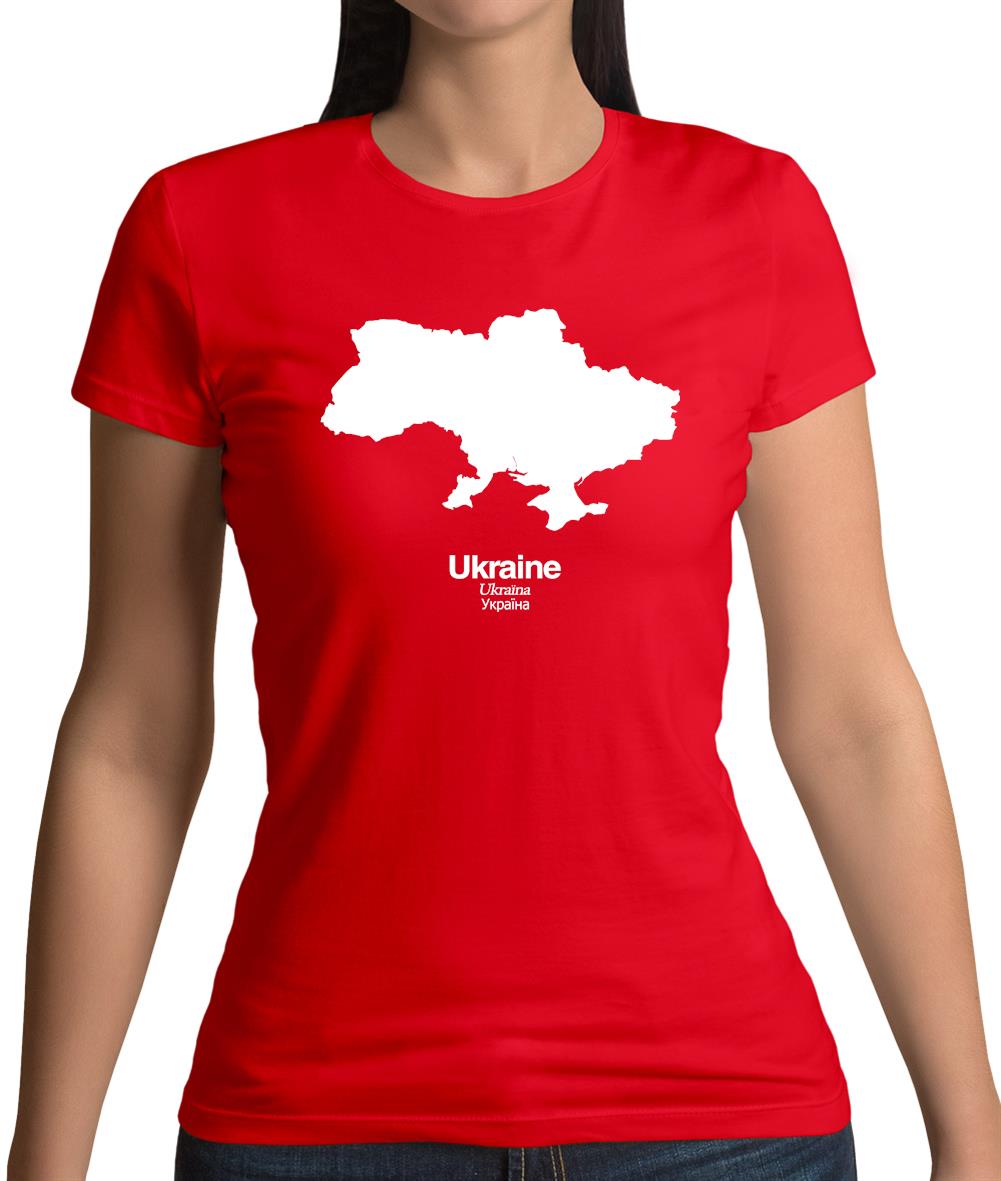 Ukraine Silhouette Womens T-Shirt Ukraine Silhouette Womens T-Shirt