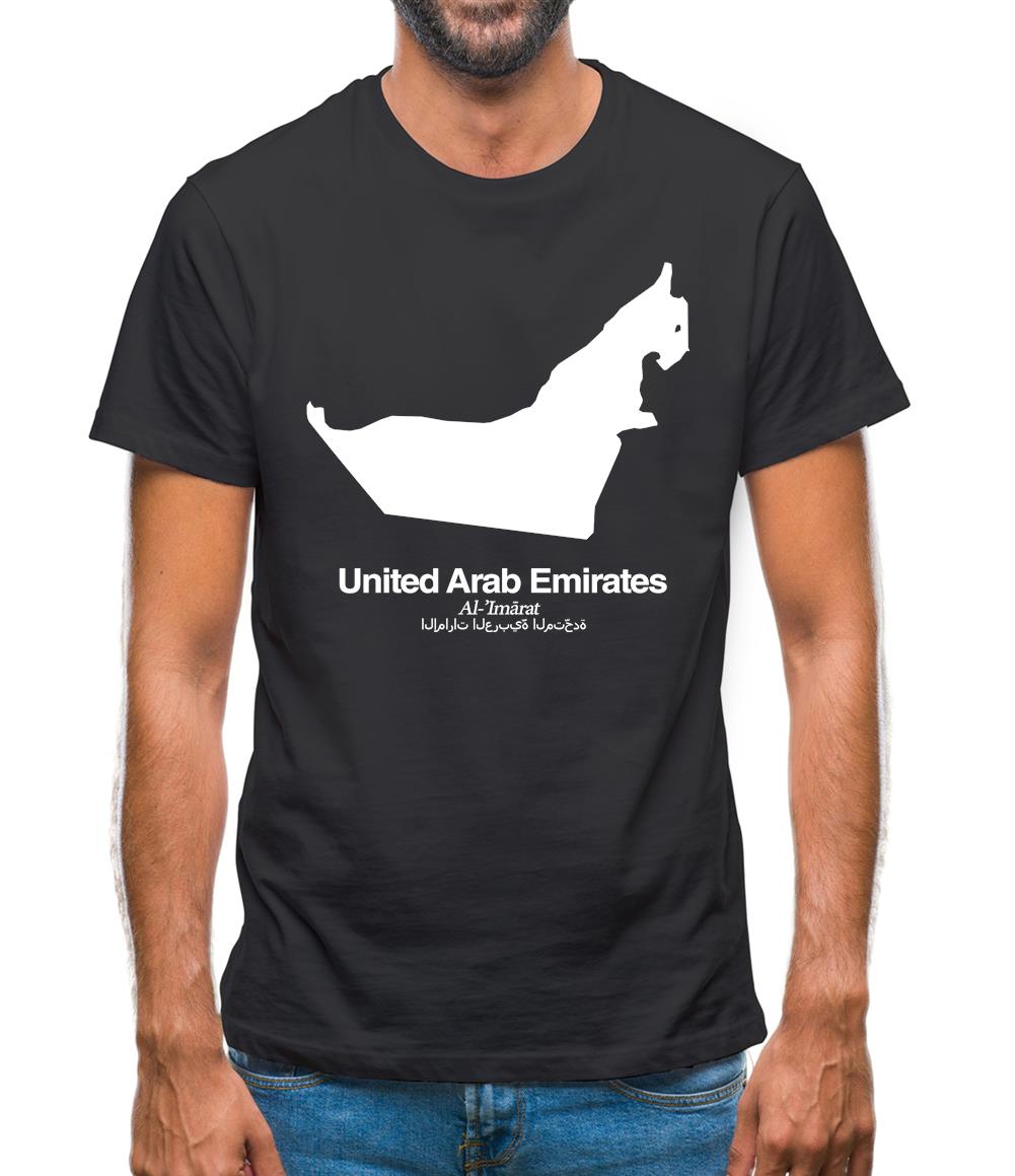 United Arab Emirates Silhouette Mens T-Shirt United Arab Emirates Silhouette Mens T-Shirt