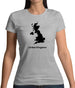 United Kingdom Silhouette Womens T-Shirt United Kingdom Silhouette Womens T-Shirt