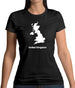 United Kingdom Silhouette Womens T-Shirt United Kingdom Silhouette Womens T-Shirt