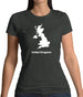 United Kingdom Silhouette Womens T-Shirt United Kingdom Silhouette Womens T-Shirt