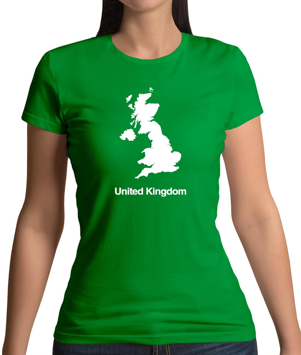 United Kingdom Silhouette Womens T-Shirt United Kingdom Silhouette Womens T-Shirt