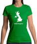 United Kingdom Silhouette Womens T-Shirt United Kingdom Silhouette Womens T-Shirt