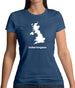 United Kingdom Silhouette Womens T-Shirt United Kingdom Silhouette Womens T-Shirt