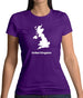 United Kingdom Silhouette Womens T-Shirt United Kingdom Silhouette Womens T-Shirt
