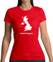 United Kingdom Silhouette Womens T-Shirt United Kingdom Silhouette Womens T-Shirt