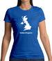 United Kingdom Silhouette Womens T-Shirt United Kingdom Silhouette Womens T-Shirt
