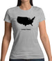 United States Silhouette Womens T-Shirt United States Silhouette Womens T-Shirt