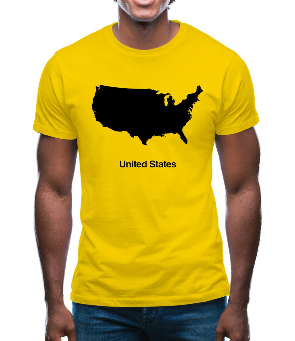 United States Silhouette Mens T-Shirt United States Silhouette Mens T-Shirt