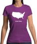 United States Silhouette Womens T-Shirt United States Silhouette Womens T-Shirt