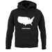 United States Silhouette unisex hoodie United States Silhouette unisex hoodie