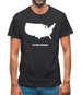United States Silhouette Mens T-Shirt United States Silhouette Mens T-Shirt