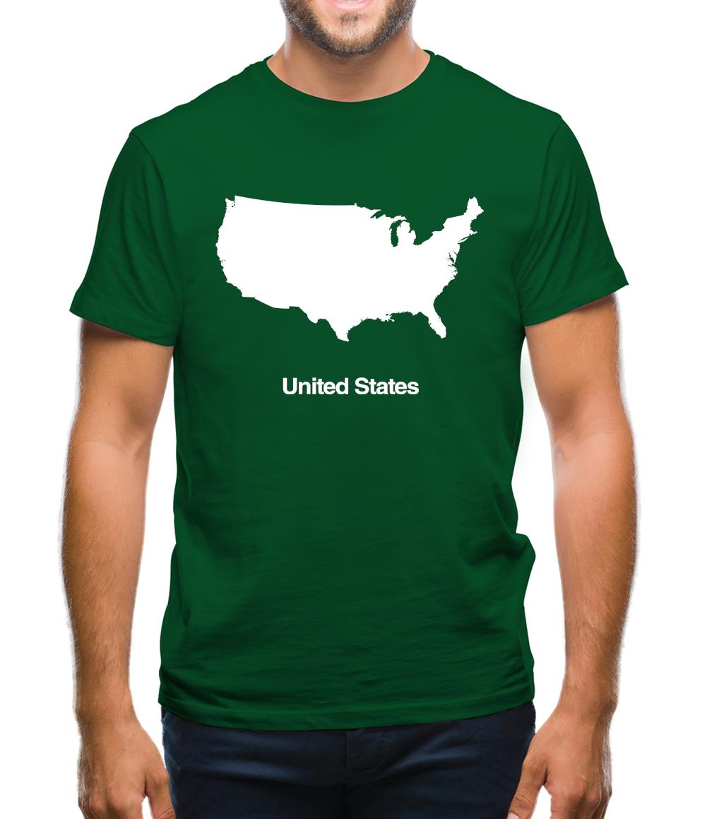 United States Silhouette Mens T-Shirt United States Silhouette Mens T-Shirt